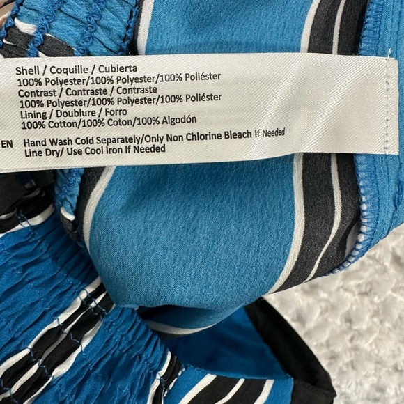 Band of Gypsies Woman's L Moissanite Black Blue& White Striped Corset Jumpsuit - Picture 12 of 12